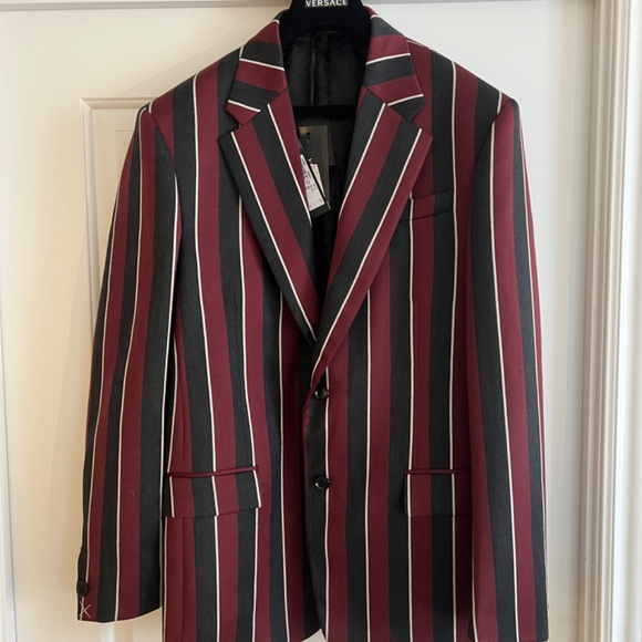 new VERSACE  RUNWAY WOOL SUIT 23ss  blazer pants sz48 US38 - Picture 10 of 16